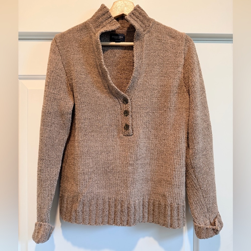 Sonoma Women's V-Neck Sweater in Brown